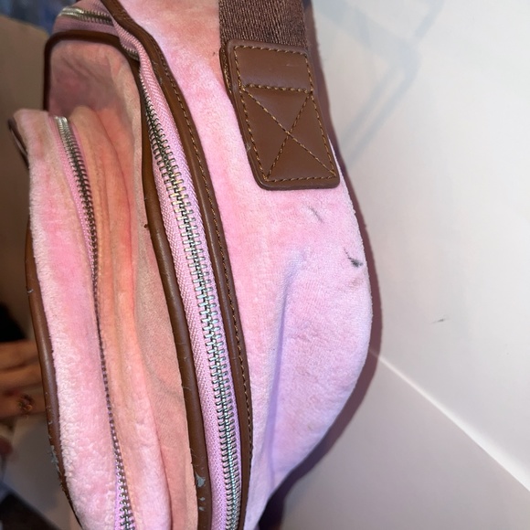 Vintage Rare Pink Juicy Couture Backpack Velour Purse Shoulder Bag y2k preloved - Picture 8 of 15
